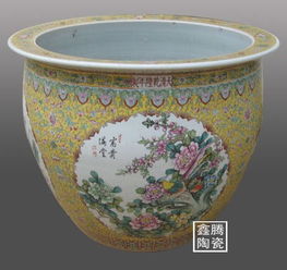 粉彩花鸟瓷缸,厂家供应 商务粉彩大缸 景德镇高新区鑫腾陶瓷经营部 陶瓷大花瓶 陶瓷工艺品