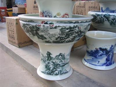 【供应景德镇青花瓷大缸 手绘陶瓷大缸 】价格,厂家,瓷器工艺品-搜了网