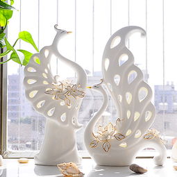 黑白新古典陶瓷鹿头烛台 家居装饰的艺术点缀